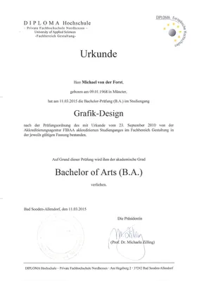 Diploma Bachelor of Arts