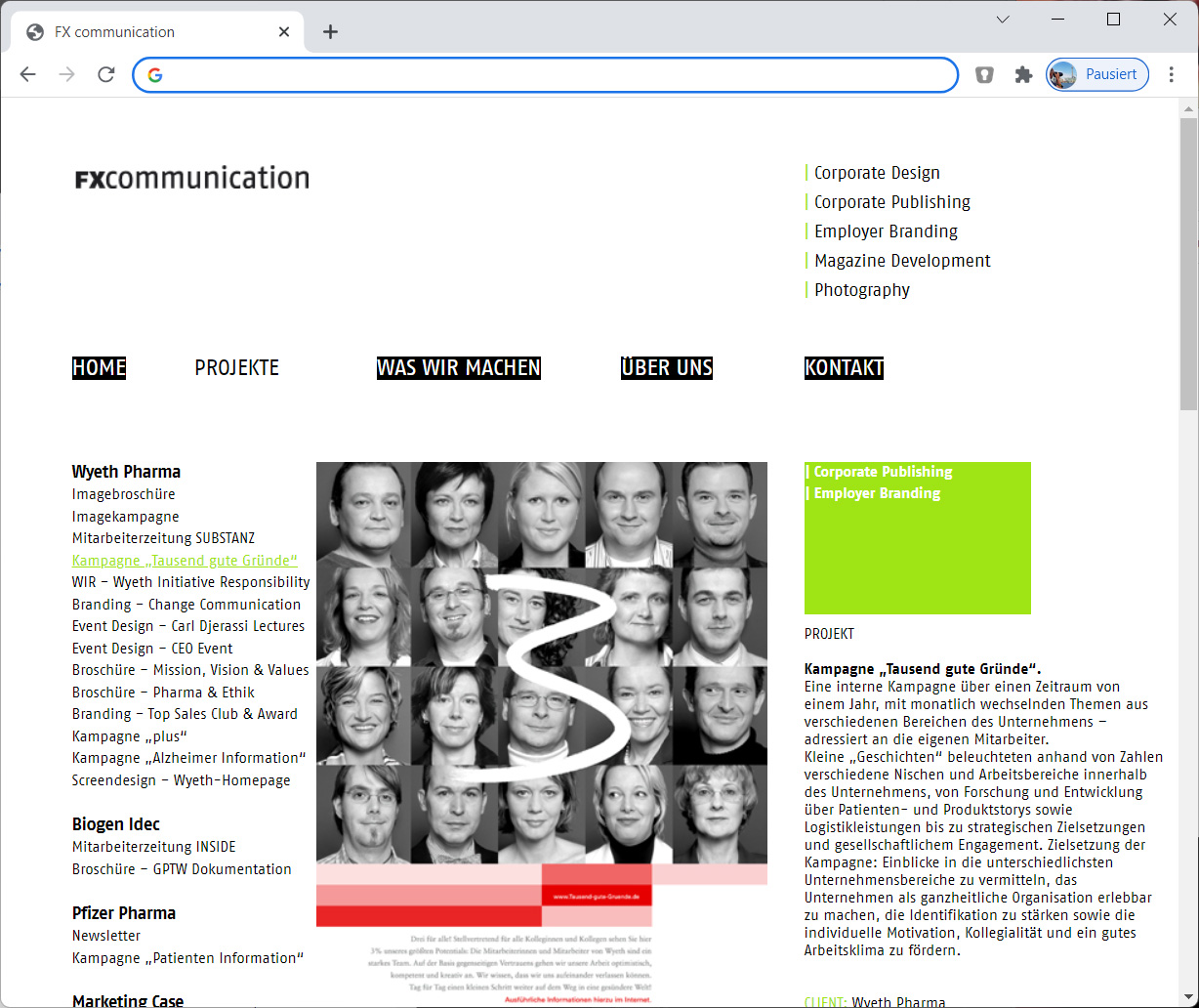 Homepage Development – FX communication.