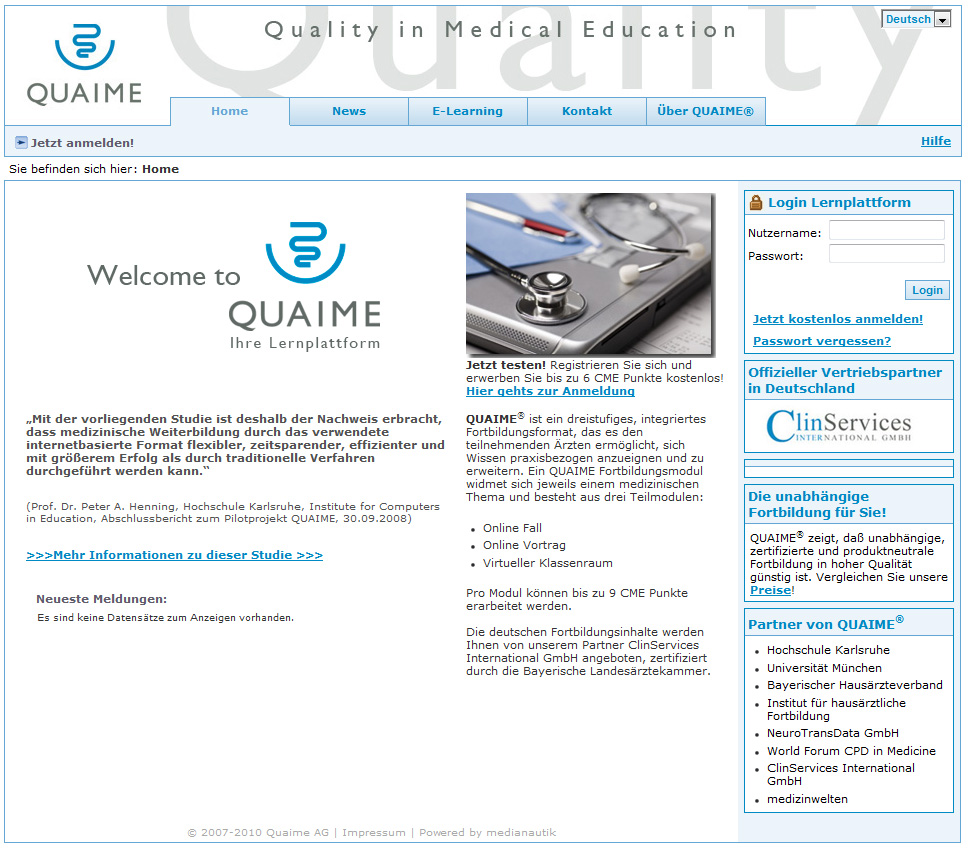 Web Portal – QUAIME AG.